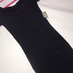 Black Bodycon Eva Mendez Dress, Size M